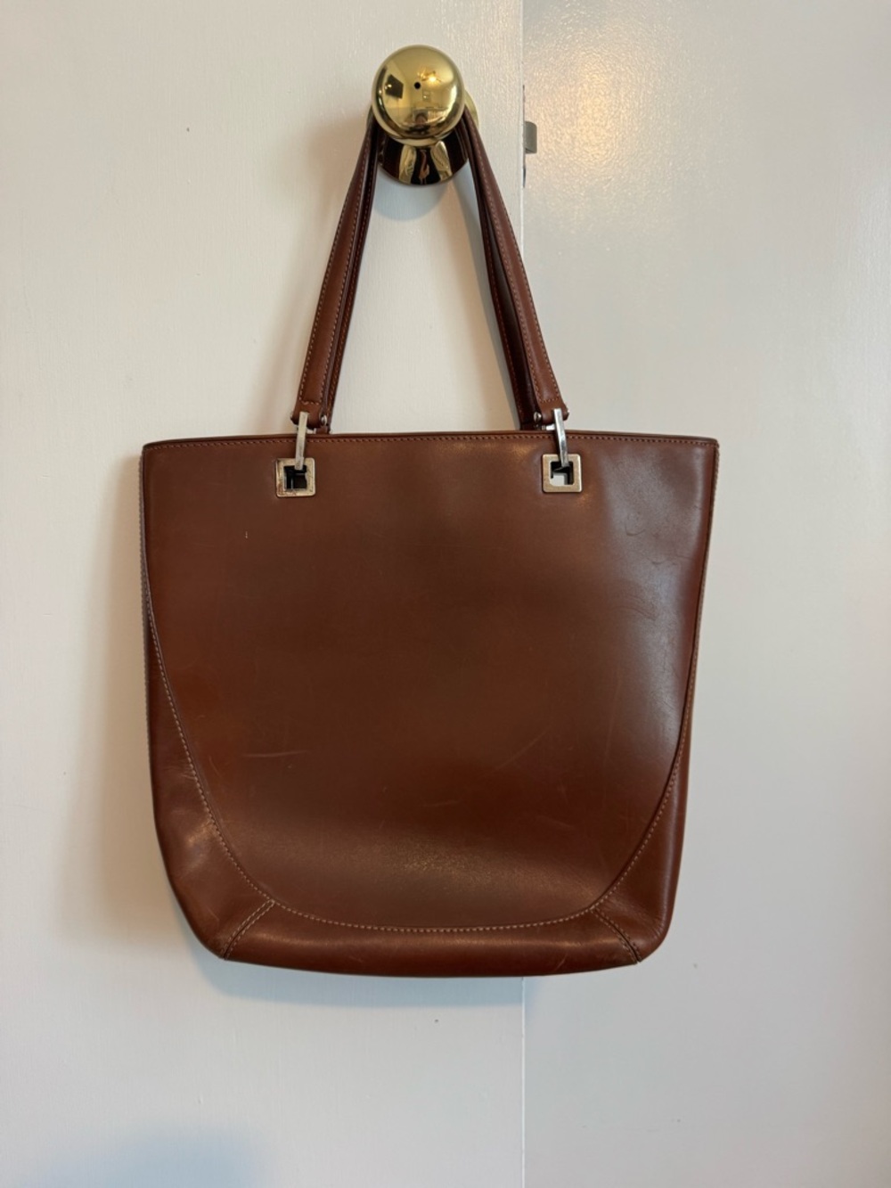 Cole Haan Brown Leather Shoulder Bag - Picture 4 of 7